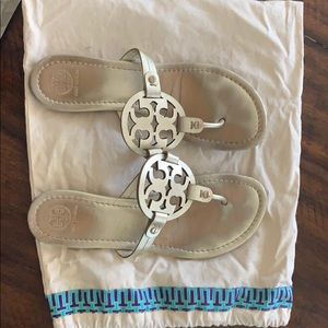 Tori Burch gold sandals size 9